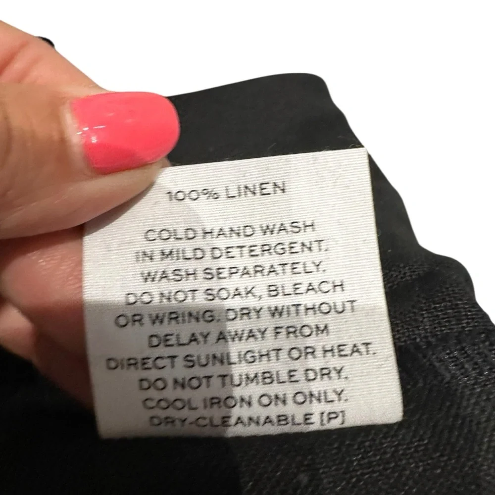 Rumer Avalon Mini Wrap Skirt Black Linen Small New with Tag